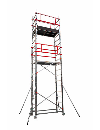 Torre mobile Super Pro GierrePro,TA2000, in alluminio, portata 170 kg